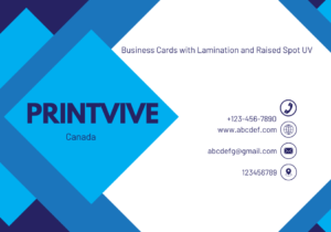 Business Cards with Lamination and Raised Spot UV